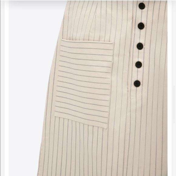 ZARA STRIPED MIDI SKIRT - Picture 3 of 7